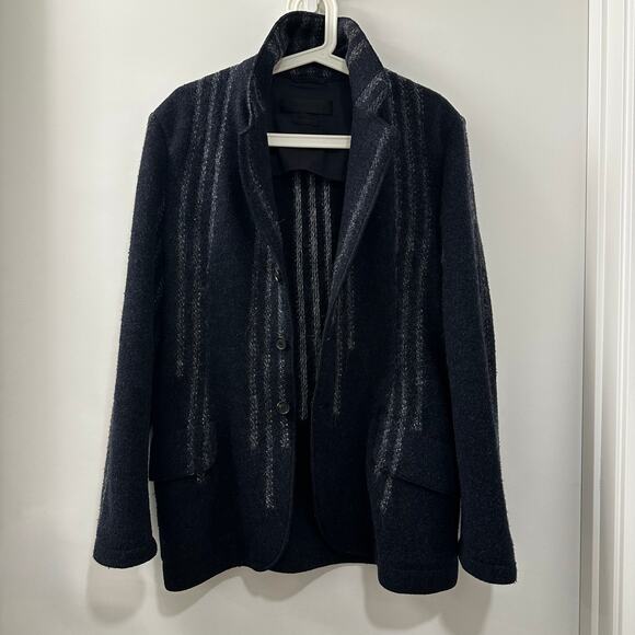 Alexander McQueen FW11 Runway Wool-Mohair Blazer Navy S - Picture 3 of 12